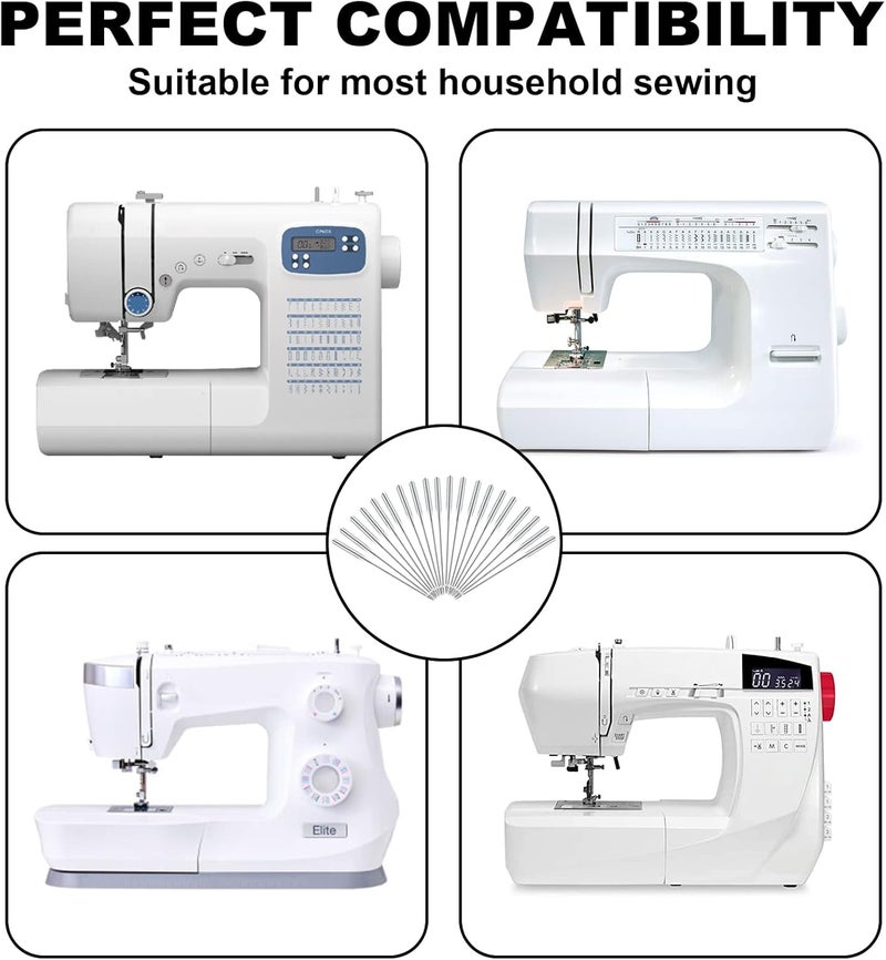 ONEHERE Sewing Machine Needles, Universal Sewing Machine Needle, Compatible with Singer, Brother, Janome, Varmax, Sizes HAX1 65/9, 75/11, 90/14, 100/16, 110/18 (50 PCS) - Image 5